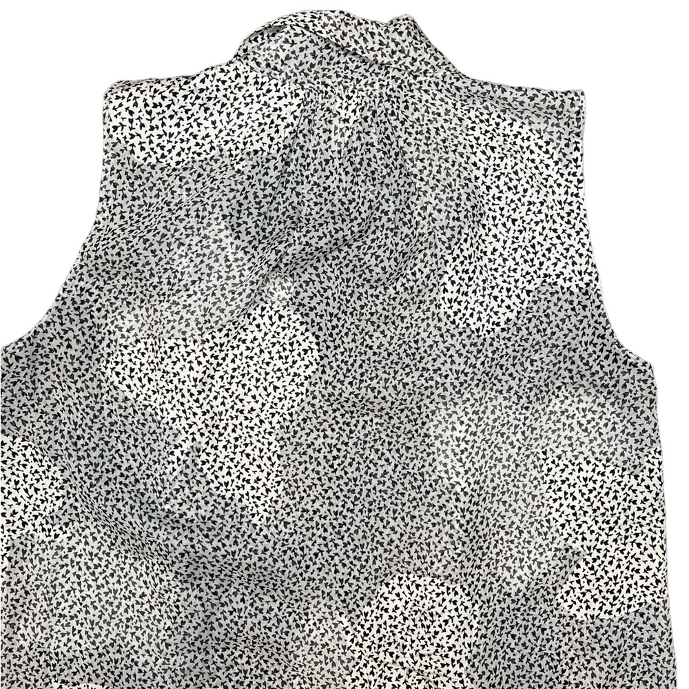 ⚡️SOLD⚡️Rebecca Taylor Silk Floral Sleeveless Tank Top Gray White Blouse - Picture 8 of 16